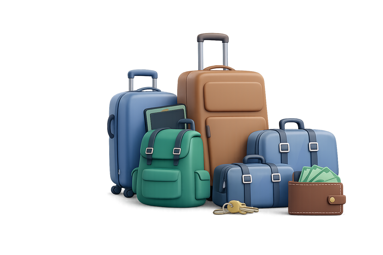 Maletas de viaje perdidas en aeropuerto