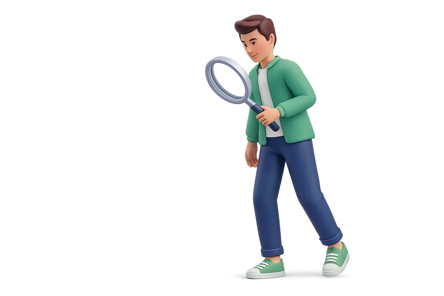 Persona buscando objetos perdidos